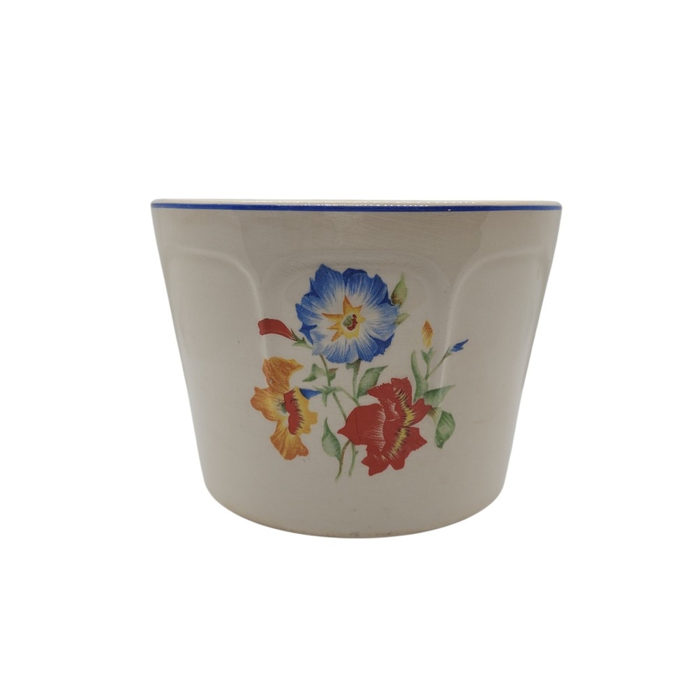 Vintage Universal Cambridge Floral Refrigerator Bowl Oven Proof Cream Ceramic 6"